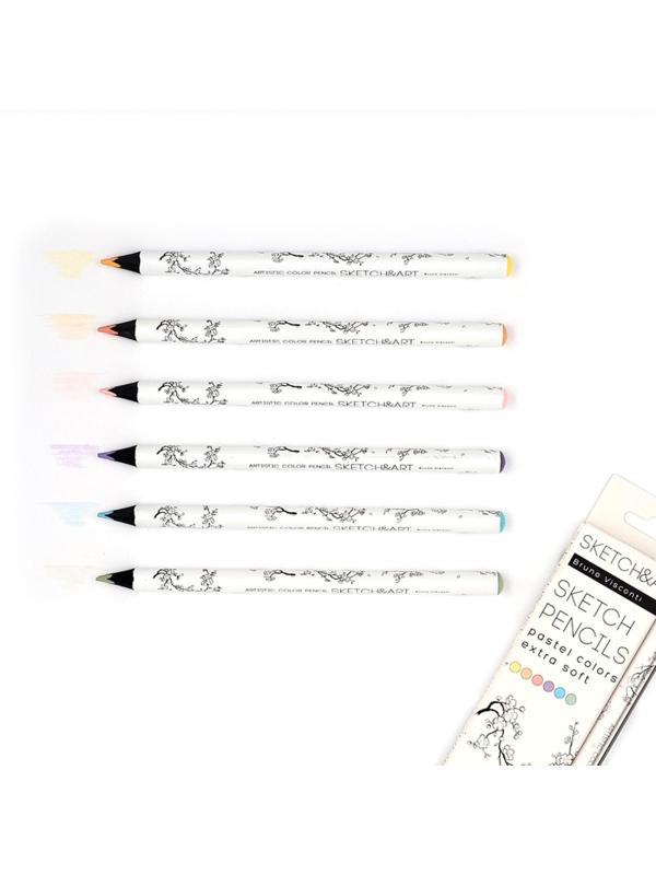 Набор карандашей СКЕТЧ-КАРАНД.ЦВЕТSKETCH&ARTУТОЛ,4 ММ,ПАСТ.6ЦВ,30-0118/03