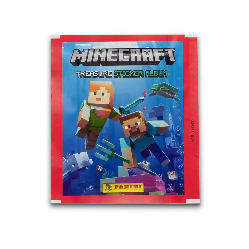 Наклейки PANINI MINECRAFT сезон 2021-22 ( в пакетике 5 наклеек )