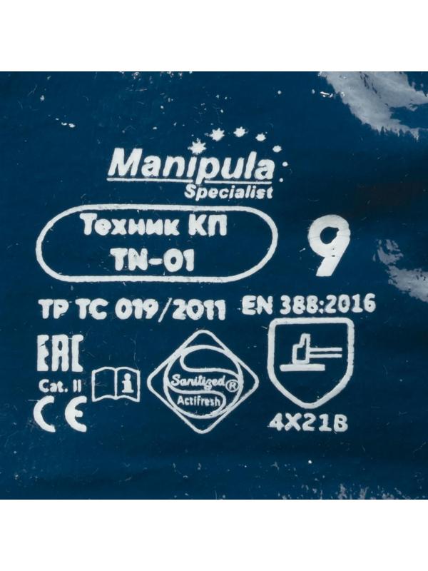 Перчатки защитные нитрил/джерси Manipula ТЕХНИК КП (TN-01/MG-224) р.9