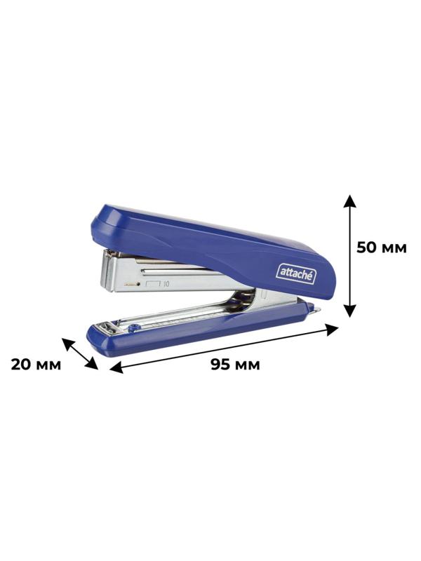 Степлер Attache PSBL1020 (№10) до 20 лист., пластик/металл, синий