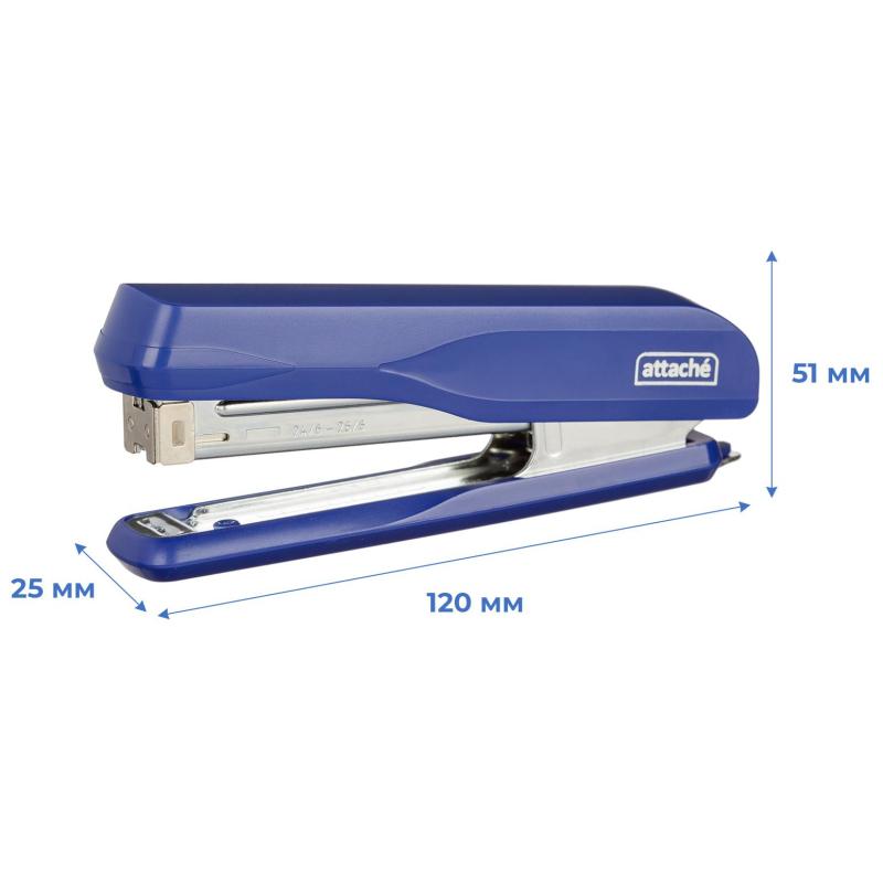 Степлер Attache MSBL2430 (№24/6-26/6) до 30 лист.,металл, синий