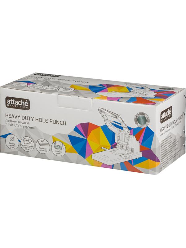 Дырокол мощный Attache Selection MHDPBK2-150, 2отв.,150 лист.,металл, чёрн