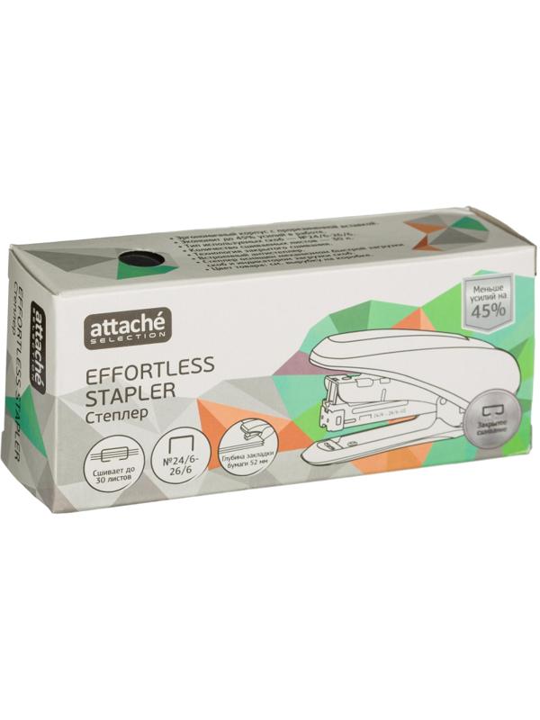 Степлер Attache Selection MSGY2430 (№24/6-26/6)до 30л,энергосбер,металл,сер