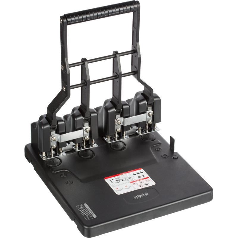 Дырокол Attache Selection мощный MHDPBK4-150,4отв.150 лист.,металл,черн