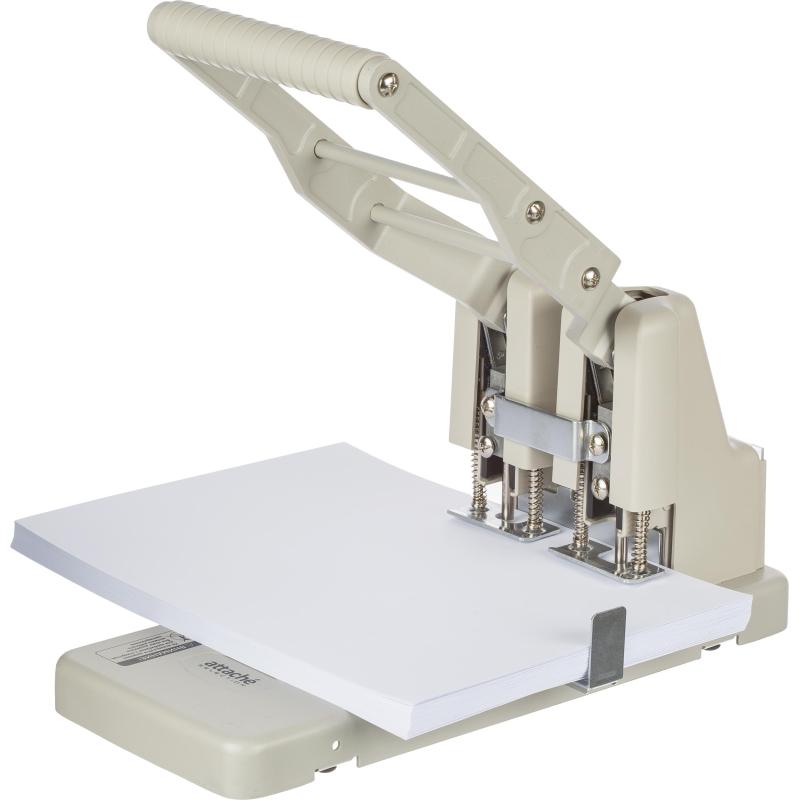 Дырокол мощный Attache Selection MHDPGY2-290, 2отв.,290 лист.,металл,серый