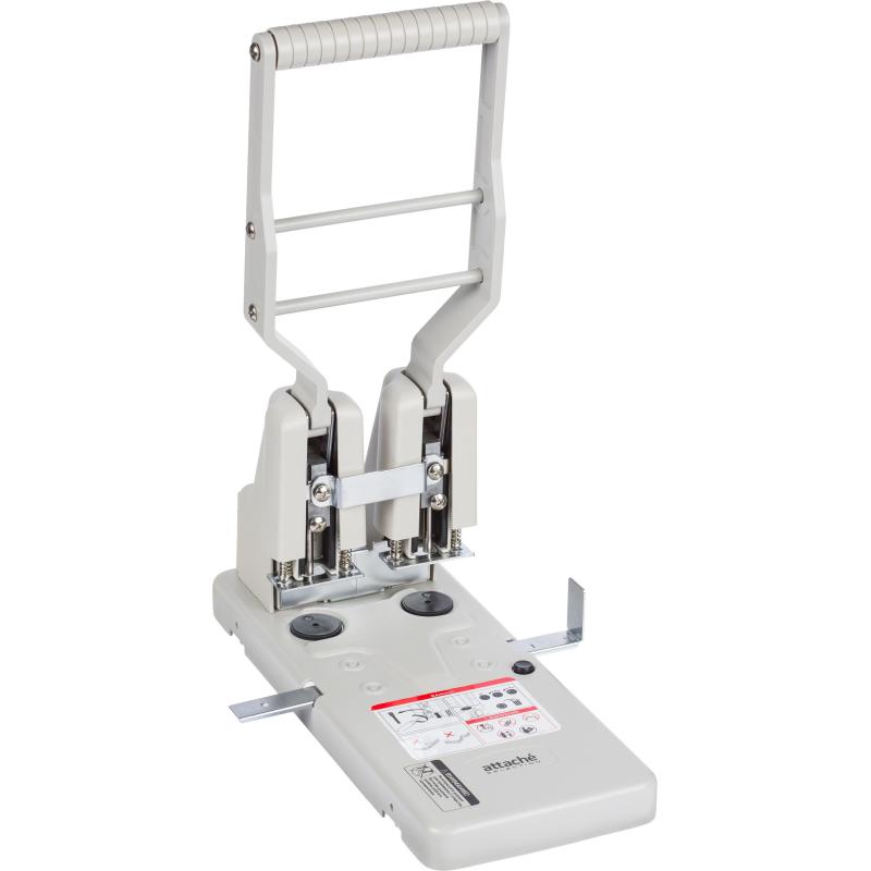 Дырокол мощный Attache Selection MHDPGY2-290, 2отв.,290 лист.,металл,серый