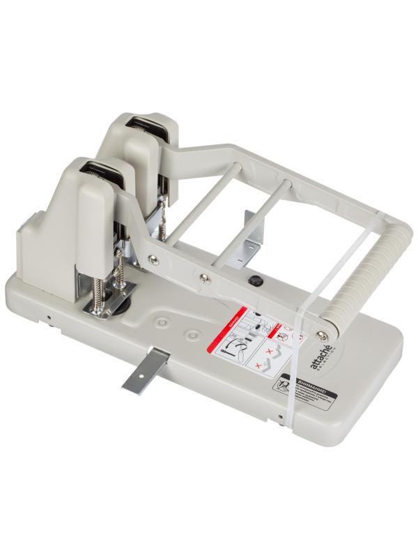 Дырокол мощный Attache Selection MHDPGY2-290, 2отв.,290 лист.,металл,серый