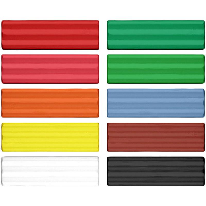 Пластилин мягкий восковойErichKrause 10 цв. со стеком, 130г, 53415