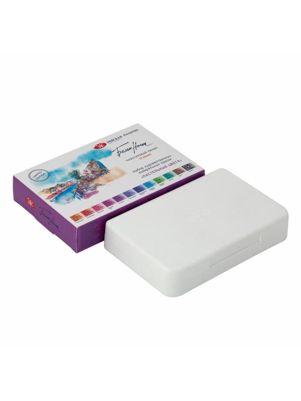 Набор акварели, пастельные цвета, 12 шт х2,5 мл.Белые Ночи пластик 19421875