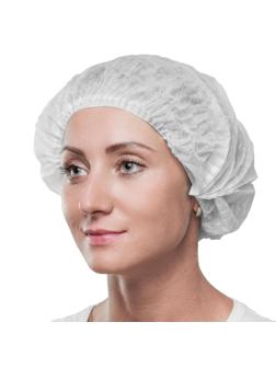 Шапочка Шарлотта белая, КЛЕВЕР-ПРО, 100шт/уп, ШБ 53