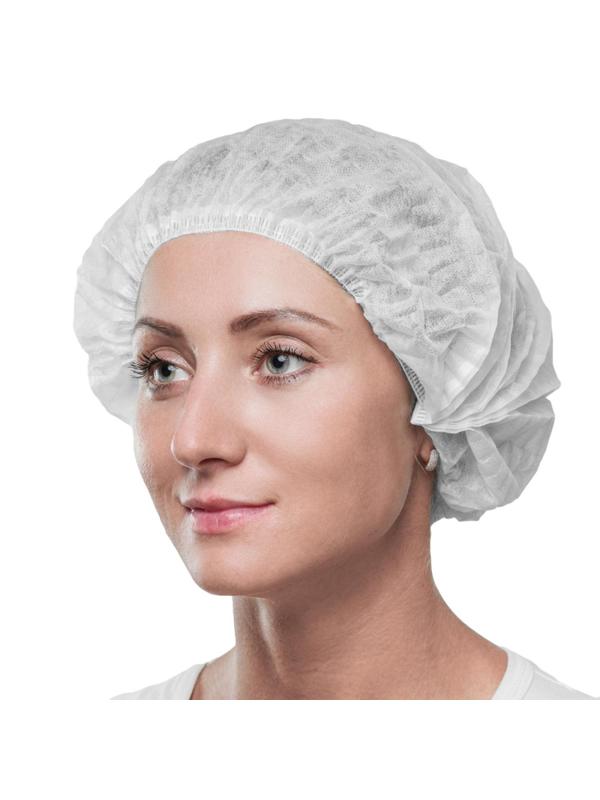 Шапочка Шарлотта белая, КЛЕВЕР-ПРО, 100шт/уп, ШБ 53