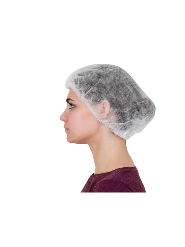 Шапочка Шарлотта белая, КЛЕВЕР-ПРО, 100шт/уп, ШБ 53