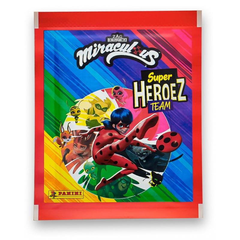 Наклейки Panini Леди Баг и Супер-кот (в каждом пакетике 5 наклеек)