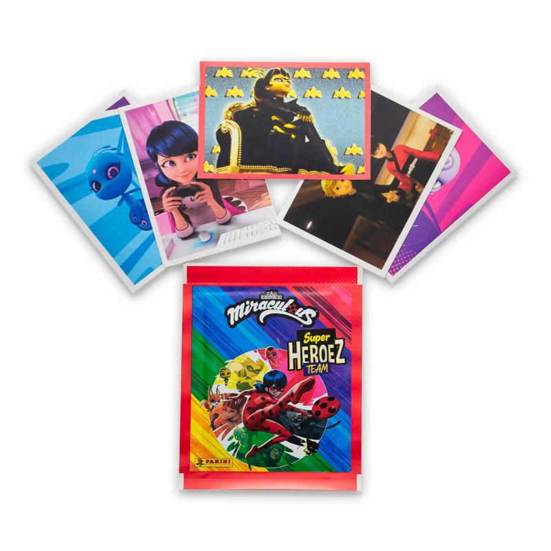 Наклейки Panini Леди Баг и Супер-кот (в каждом пакетике 5 наклеек)