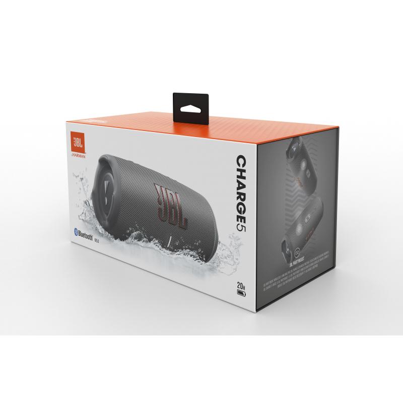 Акустическая система JBL Charge 5 Grey (JBLCHARGE5GRY)
