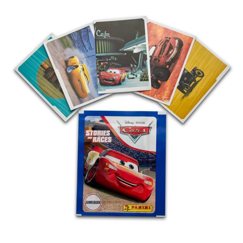 Наклейки Panini CARS/ТАЧКИ.ИСТОРИИ И ГОНКИ(5шт.в пакетике.),сезон 2021-22