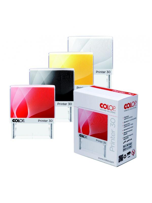 Оснастка для штампов персон. Pr. 20 38х14 мм черная рамка Colop