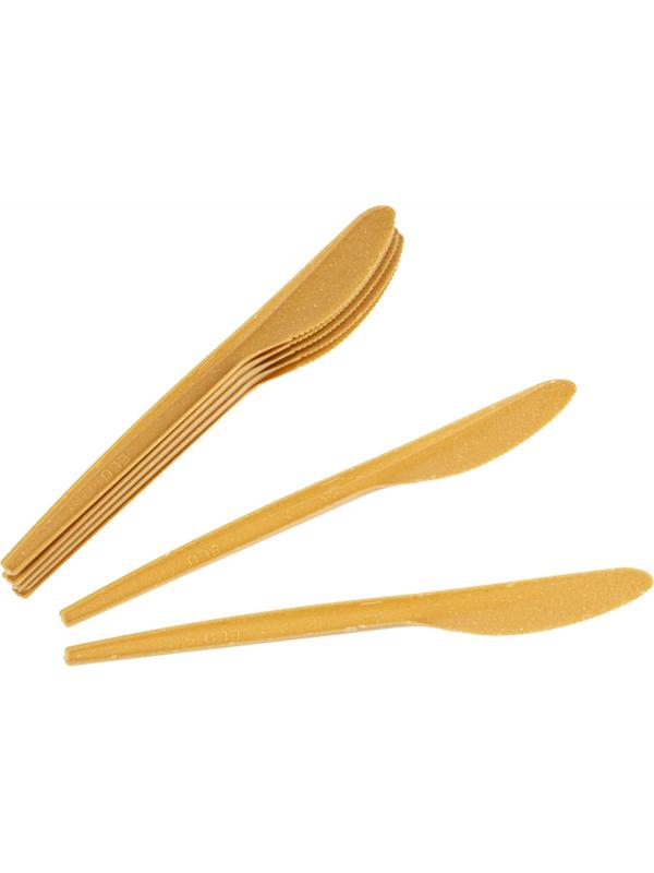 Нож одноразовый 168мм,золотисто-охрист.до коричн.;древесн.волокно,50шт/уп