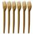 Вилка одноразовая 168мм,золот.-охристого до коричн,древесн. волокно,50шт/уп