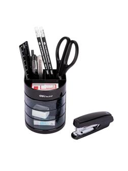 Набор настольный Deli E38253 12 предметов черный