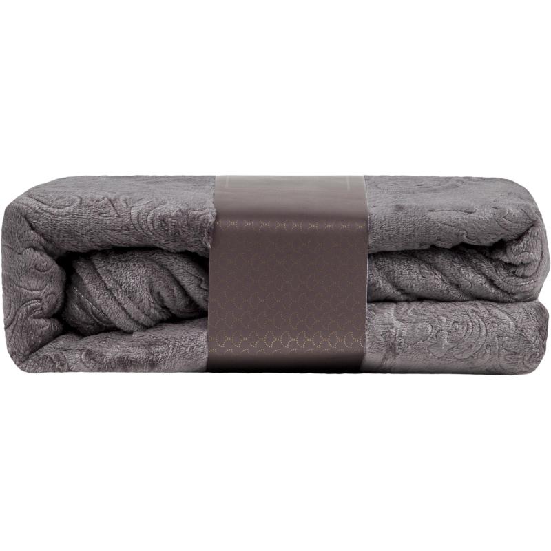 Плед микрофибра Кристалл серый 200x220