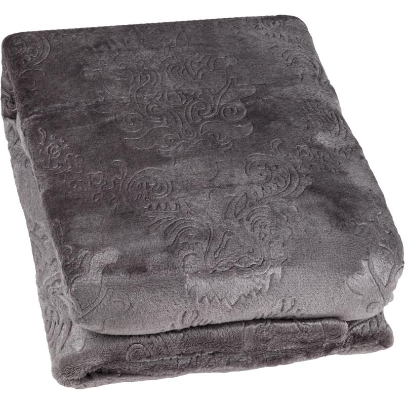 Плед микрофибра Кристалл серый 200x220