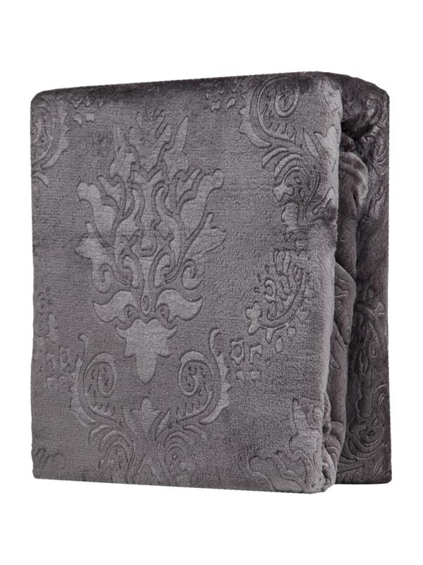 Плед микрофибра Кристалл серый 200x220