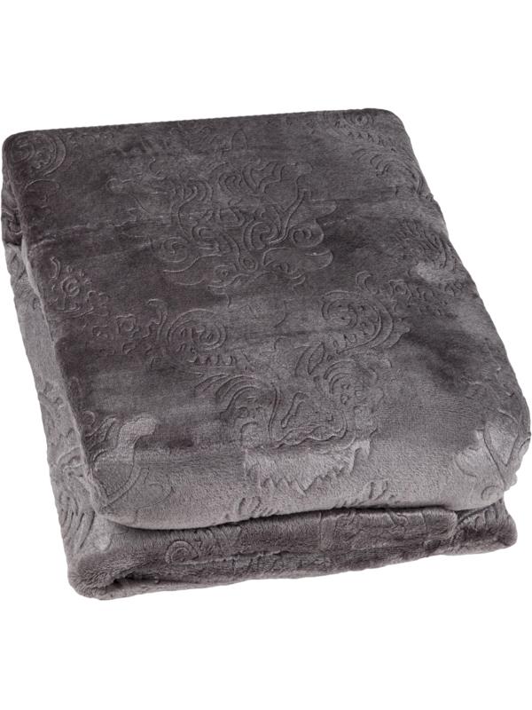 Плед микрофибра Кристалл серый 200x220