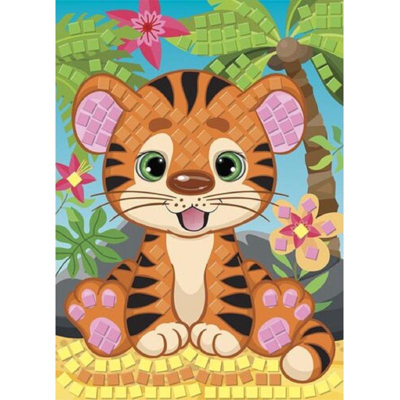 Набор для изготовления Аппликация Тигренок  (4 цв, 200 эл) 04203