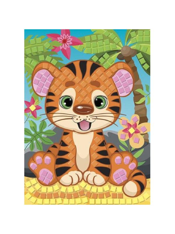 Набор для изготовления Аппликация Тигренок  (4 цв, 200 эл) 04203