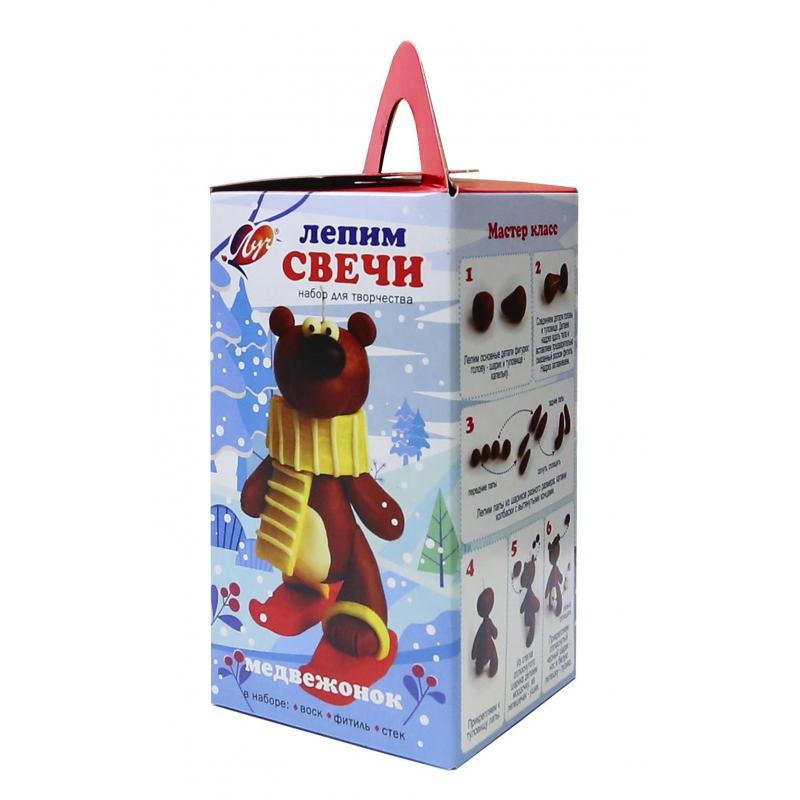 Набор для творчества с воском для лепки свечей Медвежонок, 31С 2052-08