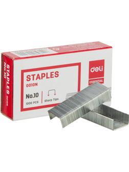 Скобы для степлера №10 Deli E0010N оцинкованные, 1000 шт./уп