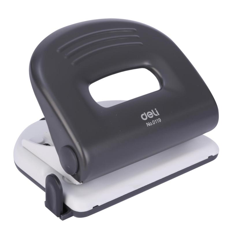 Дырокол Deli PRO до 25 листов, с линейкой,сталь,в картонной коробке,ассорти
