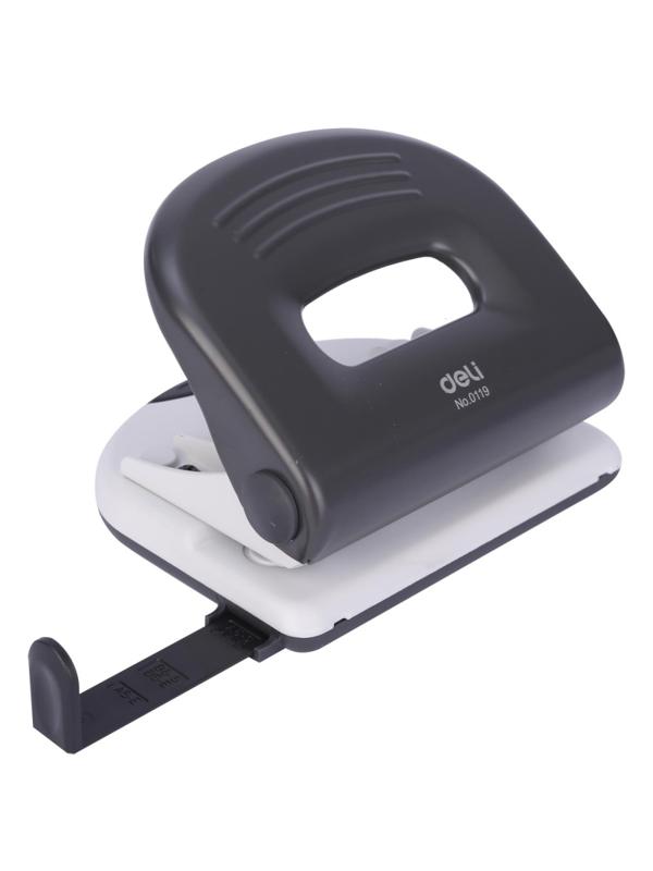 Дырокол Deli PRO до 25 листов, с линейкой,сталь,в картонной коробке,ассорти