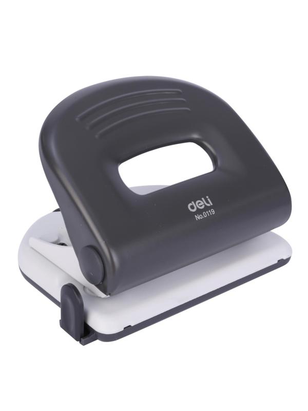 Дырокол Deli PRO до 25 листов, с линейкой,сталь,в картонной коробке,ассорти