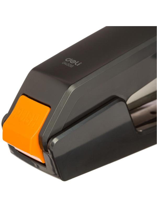 Степлер Deli Effortless E0433S(N24/6-26/6)до30л,энергос,+1000скоб,плст,черн