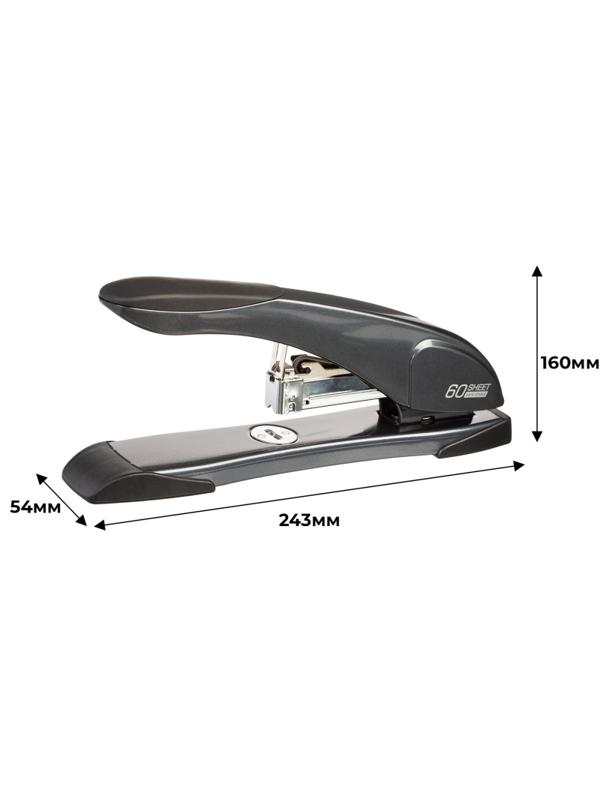 Степлер мощный Deli N23/6-23/10 до 60 листов, в картонной уп., ассорти