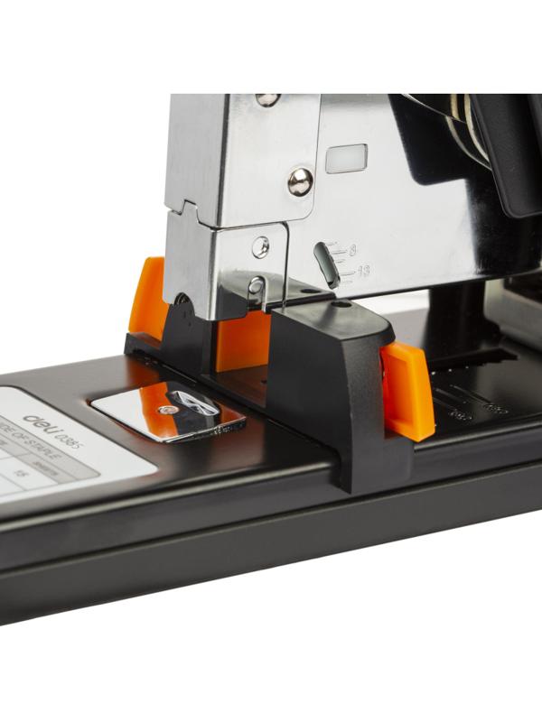 Степлер мощный Deli E0385 (N23/6-23/23) до 210л,энергосбер,плас/мет,ассор