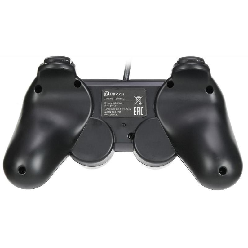 Геймпад проводной Oklick GP-200M черный USB виброотдача
