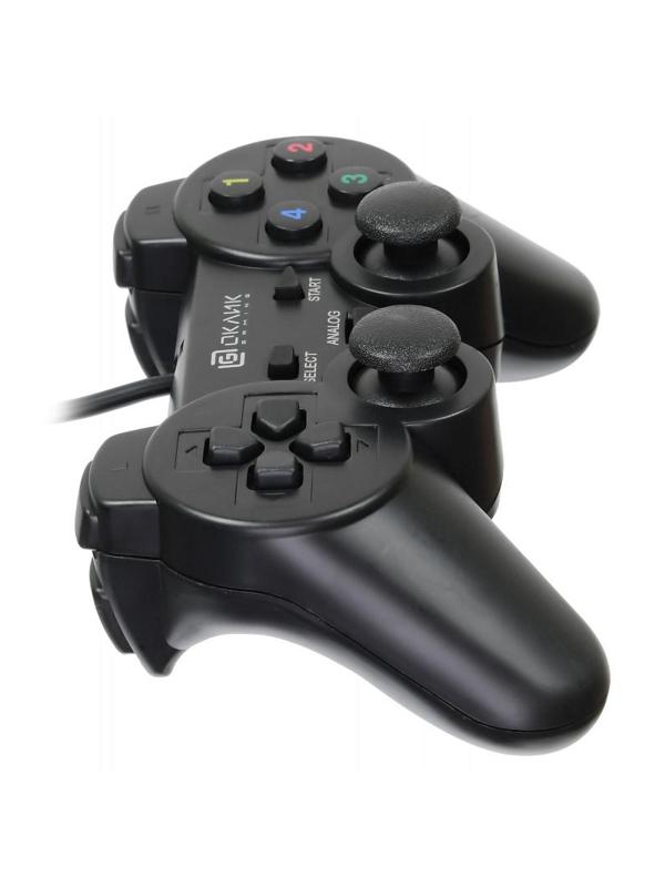 Геймпад проводной Oklick GP-200M черный USB виброотдача