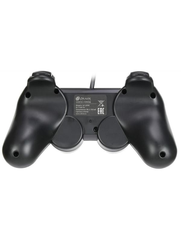Геймпад проводной Oklick GP-200M черный USB виброотдача