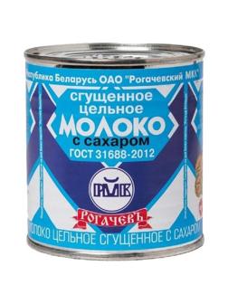 Молоко сгущенное цельное с сахаром 8,5% Рогачевъ ж/б 380г, 1382298