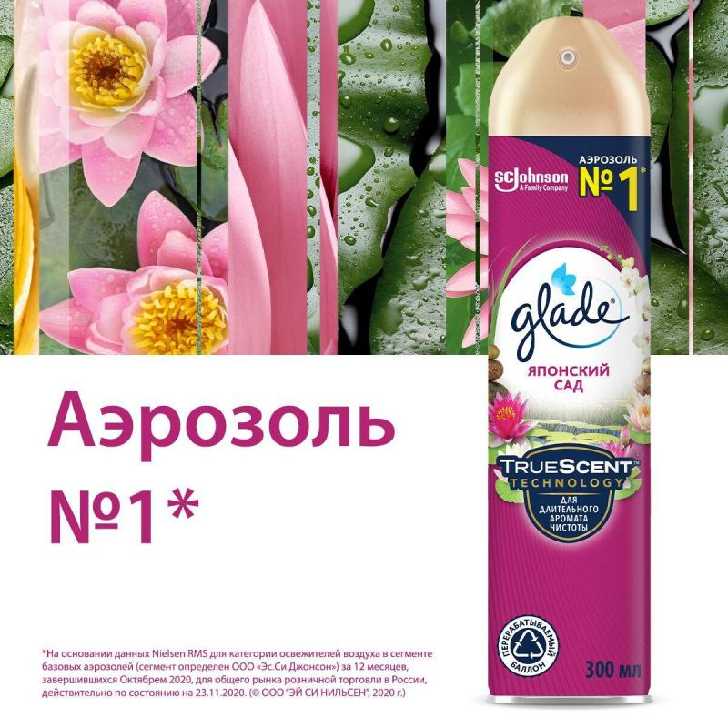 Освежитель воздуха Glade японский сад 300мл