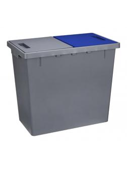 Контейнер для раздельного сбора мусора Idea 2x20 л пл с/син/че (42x29x49см)