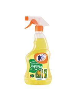 Средство для стекол и зеркал HELP с курком 500мл Лимон