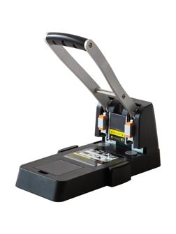 Дырокол мощный Deli E0150 до 150 лис.,с линейкой,сталь,картонная уп.,черный