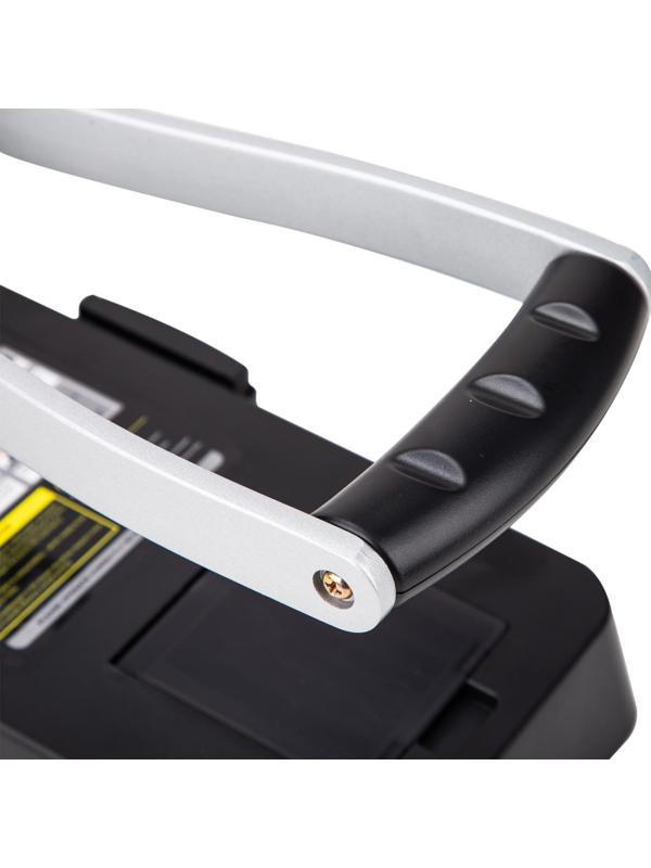 Дырокол мощный Deli E0150 до 150 лис.,с линейкой,сталь,картонная уп.,черный