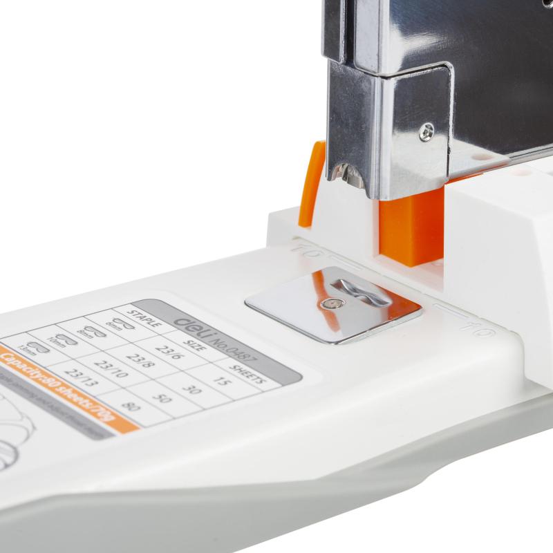 Степлер мощный Deli N23/6-23/13, до 80 листов, в картонной уп., ассорти