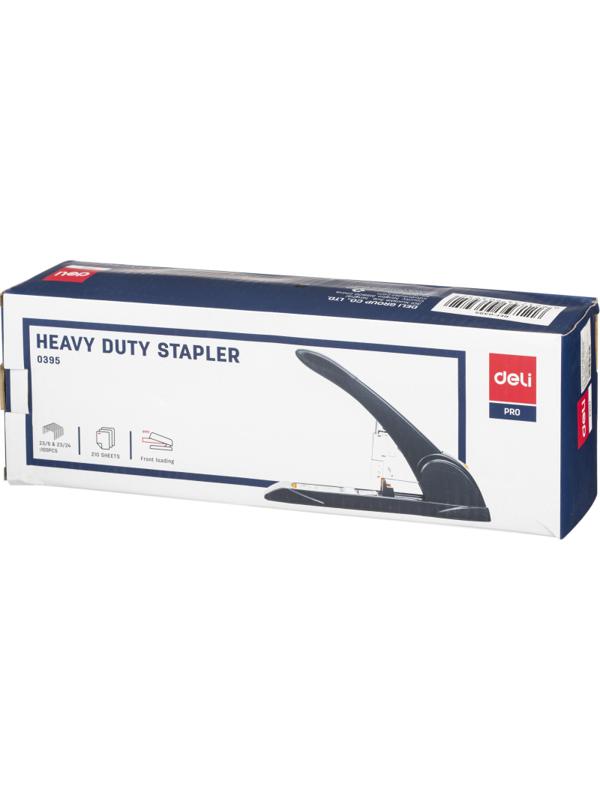 Степлер мощный Deli E0395(N23/6-23/25)до 210лис,энергосбер,пласт/мет,ассор