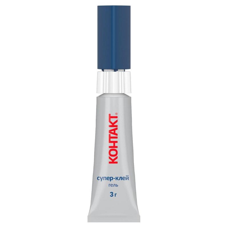 Клей универсальный Супер-клей КОНТАКТ гель, 3 г, арт. КМ 288 - 312 ГЛ